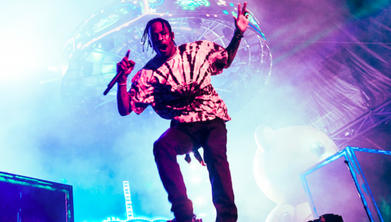 Travis Scott Shows Support For A$AP Rocky During Wireless Festival 2019 ...